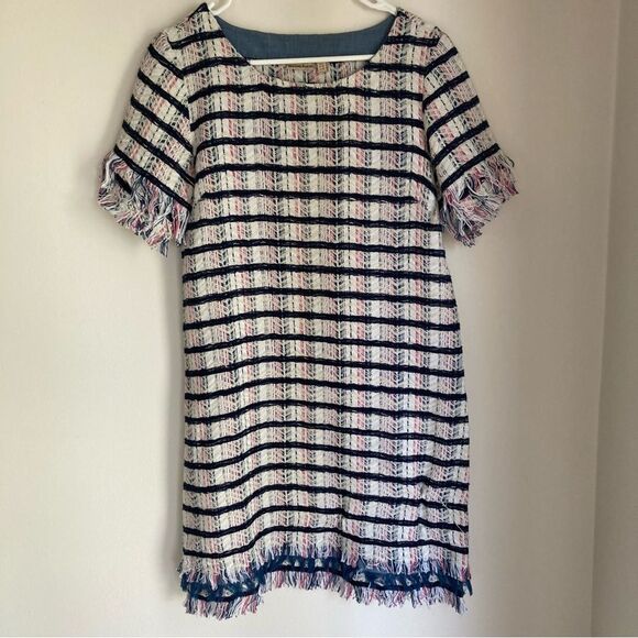 Anthropologie Holding Horses Miette Textured Tunic Fringe Dress Size US 6. EUC! - Picture 5 of 11